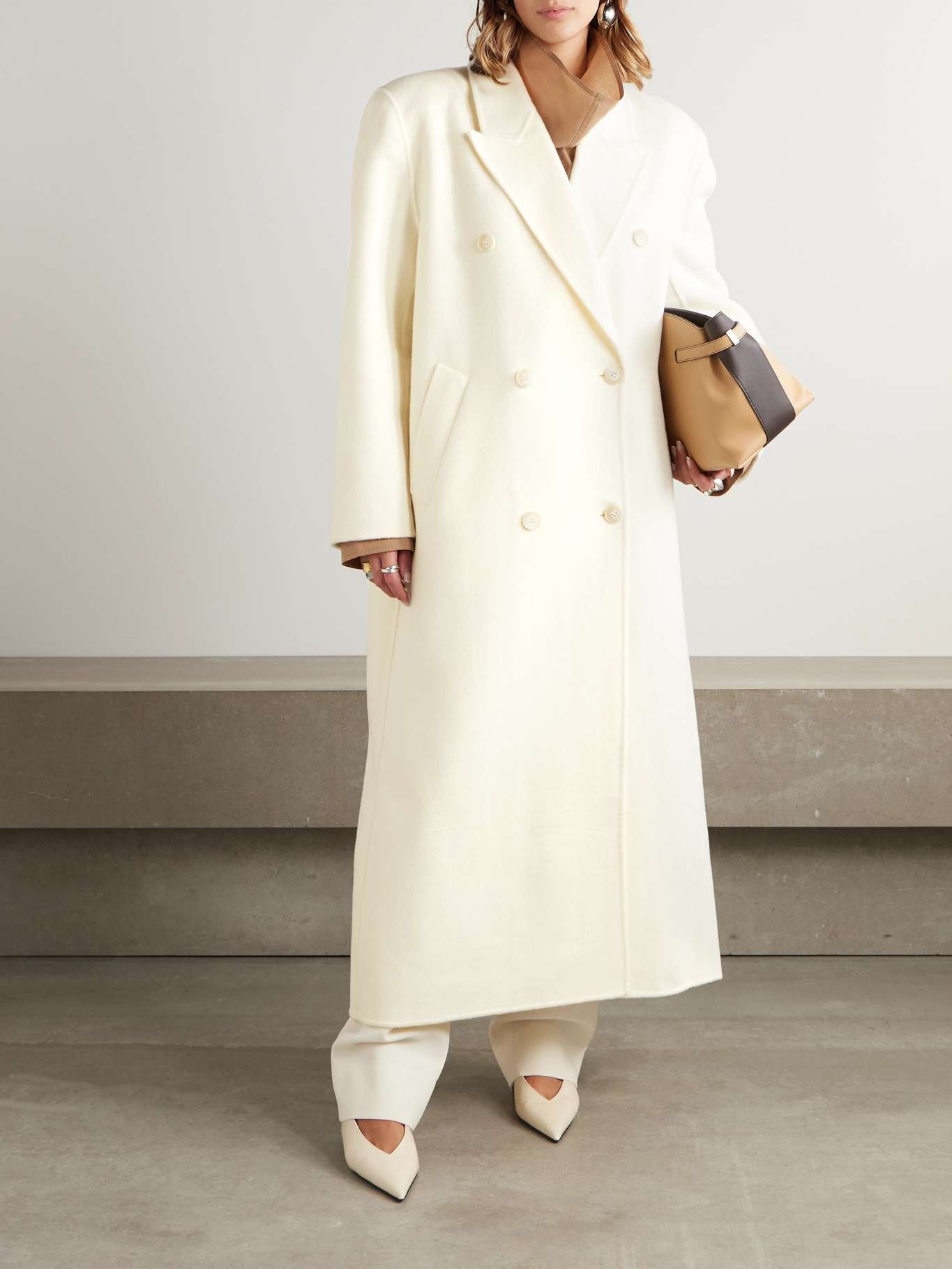 Gaia double-breasted wool-blend coat - 5
