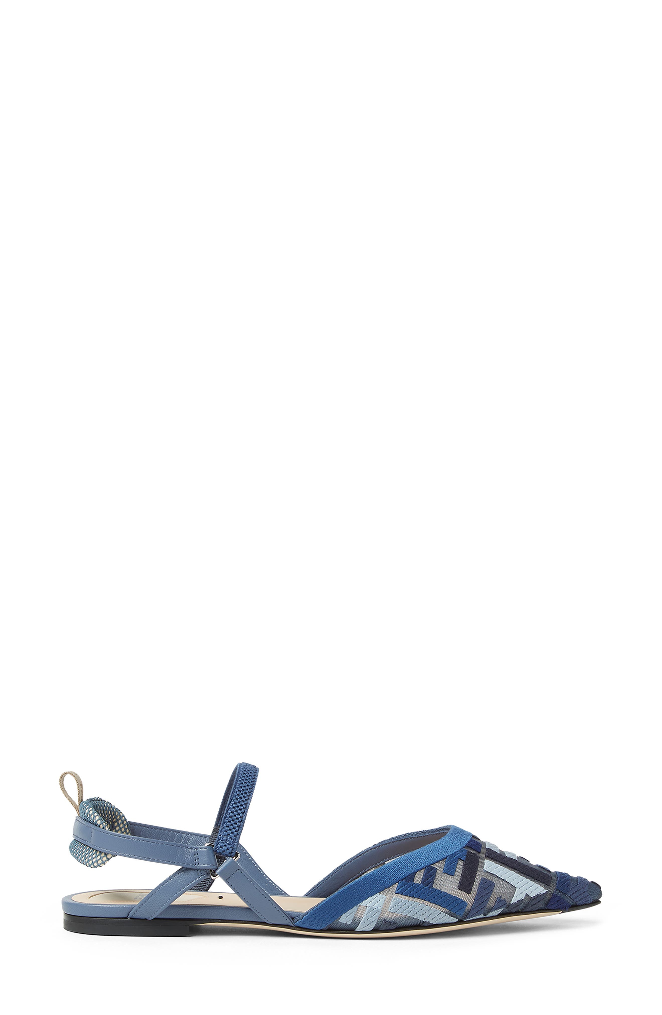 Fendi Colibrì Lite Pointed Toe Slingback Flat in Blue Multicolor at Nordstrom - 2
