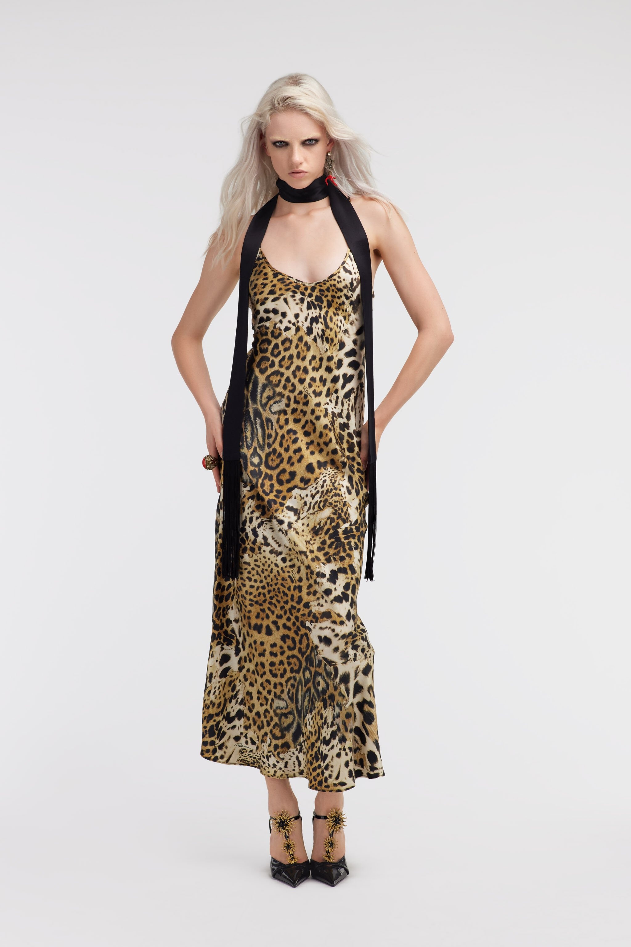 Jaguar Skin print lingerie dress - 3