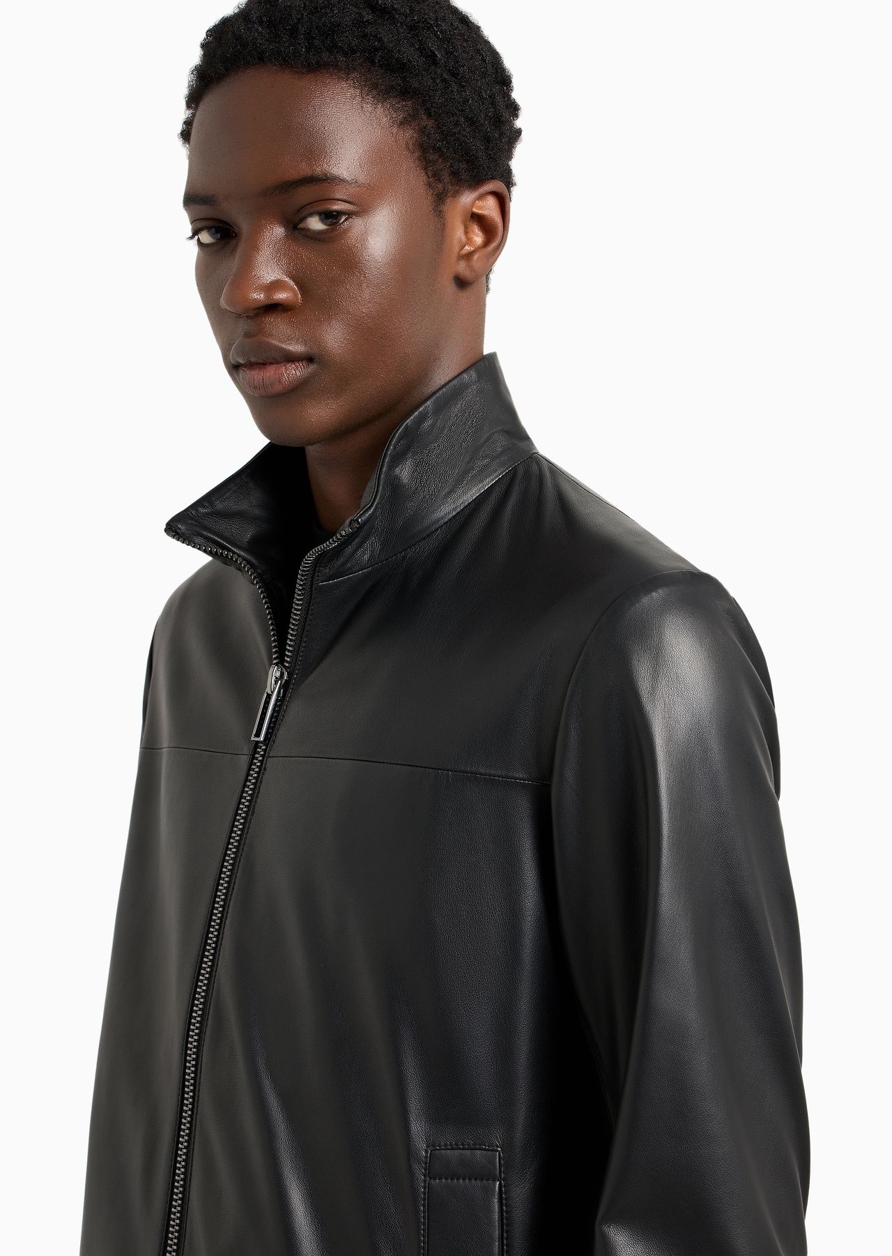 Semi-aniline nappa lambskin blouson with full-length zip - 5