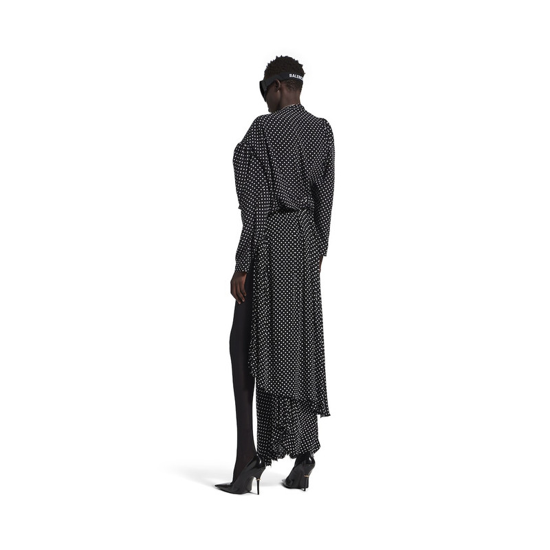 Women's Tucked-in Maxi Skirt in Black/ecru 4