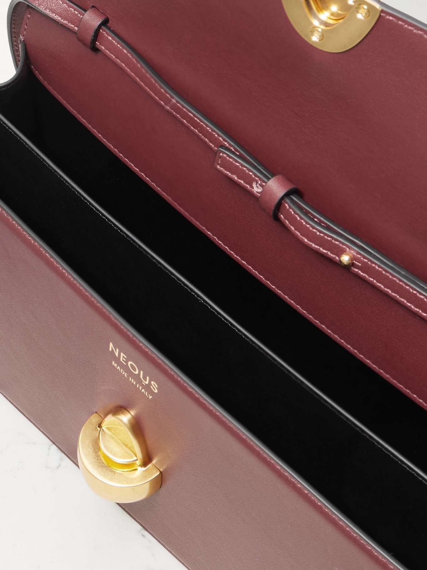 Phoenix Baguette leather shoulder bag Burgundy - 5