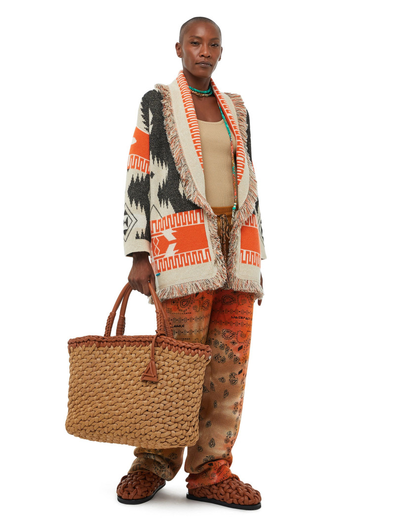 Alanui Icon Leather & Rafia Big Tote outlook