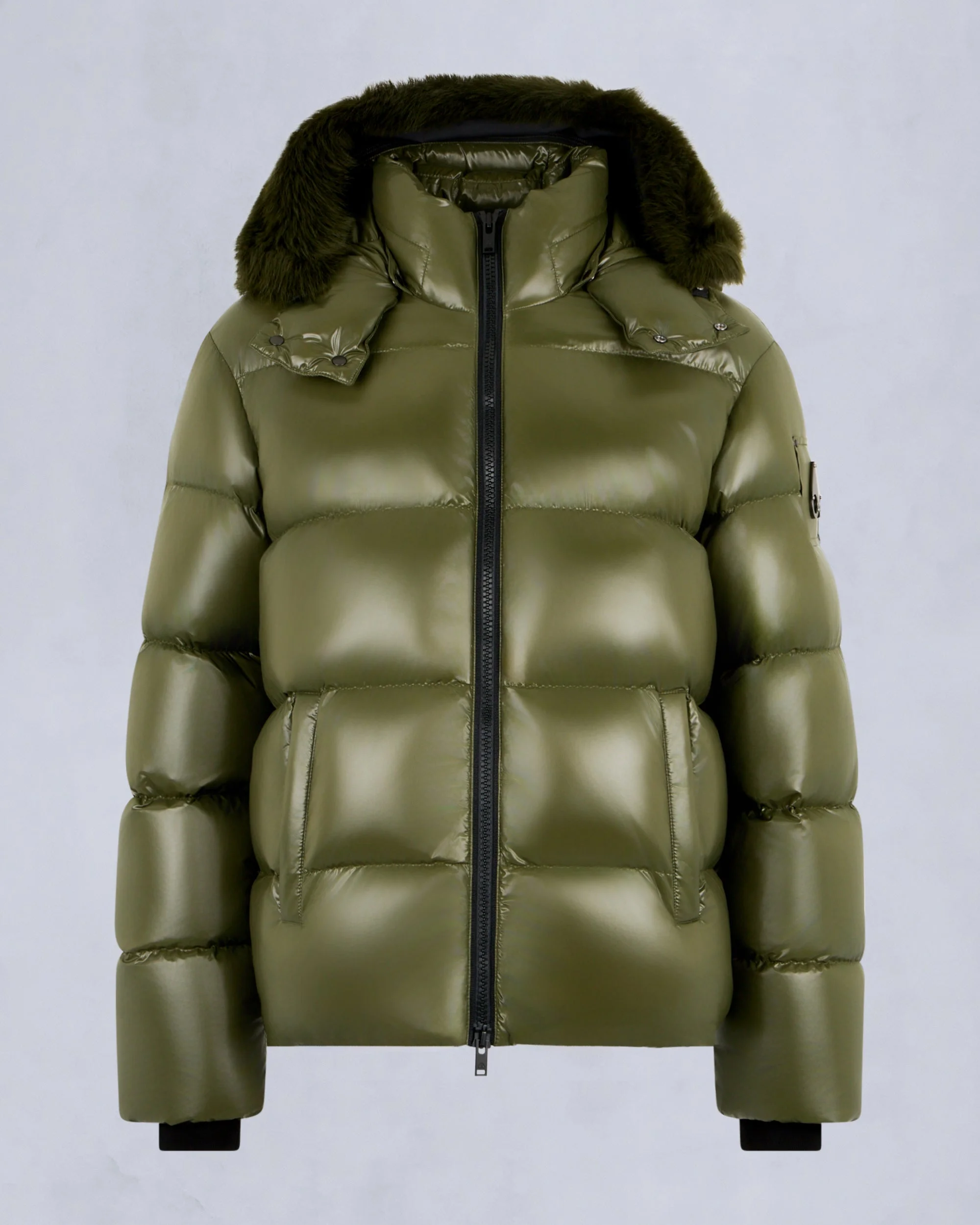 KINGS PUFFER SHEARLING TRIM JACKET - 1