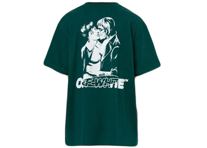 Off-White OFF-WHITE Kiss 21 Print Tee Green outlook