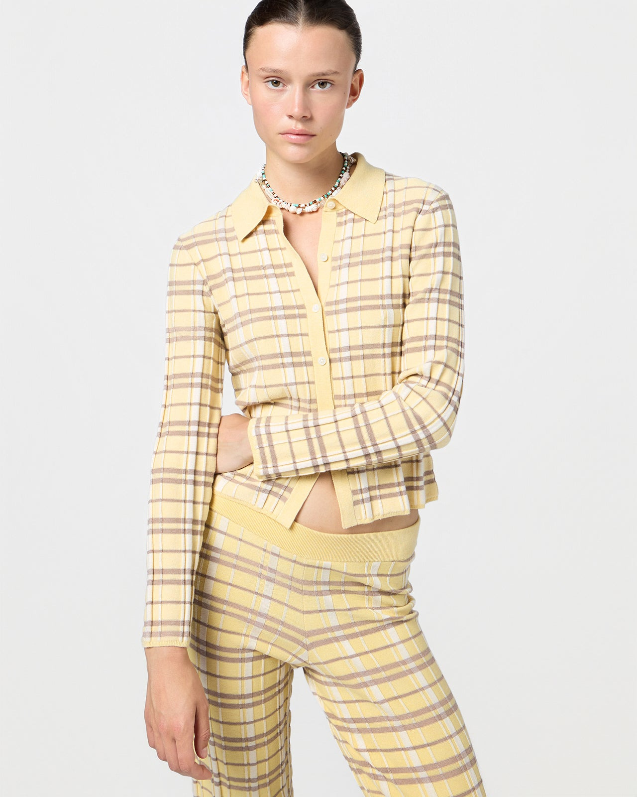 Plaid Flare Pant - 4