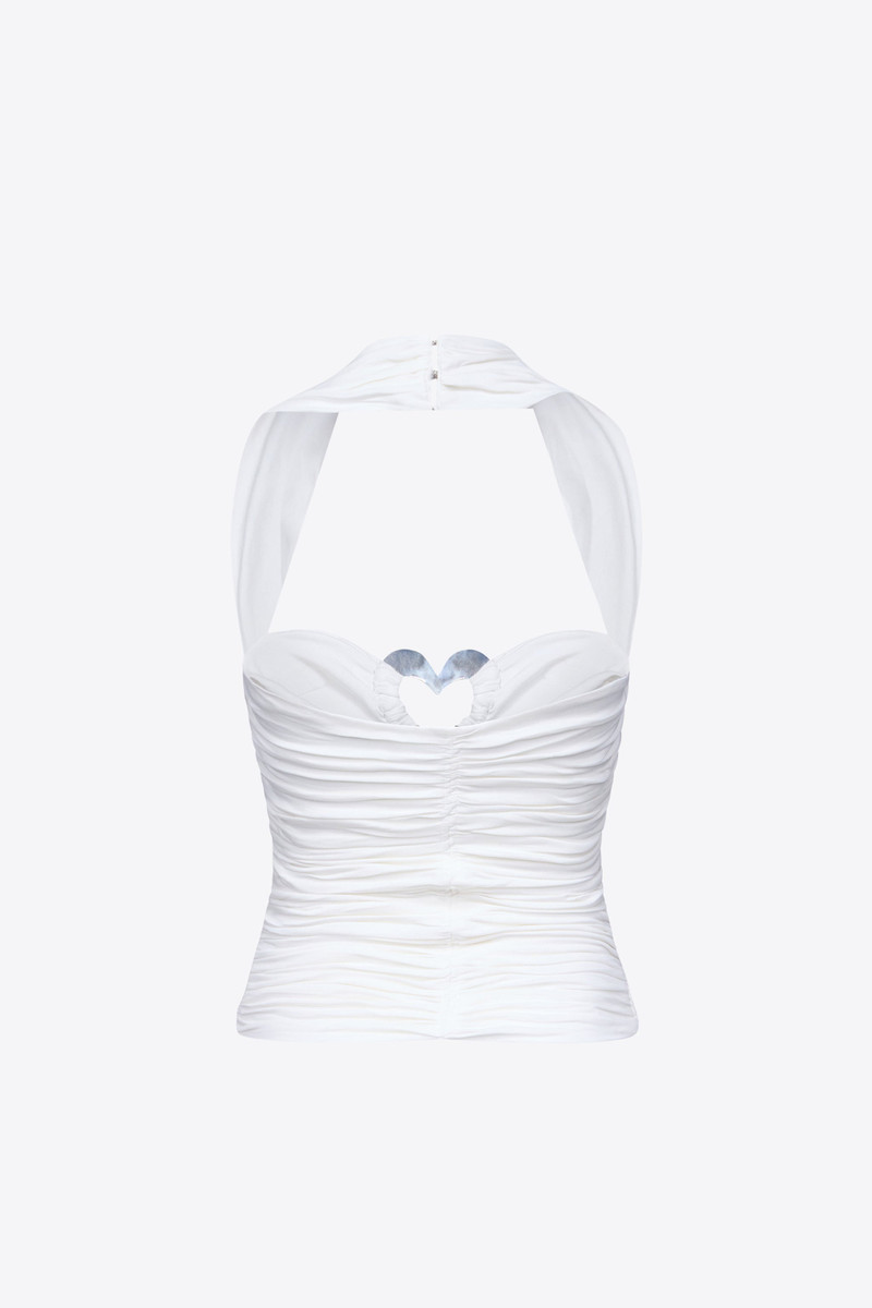 AREA HEART RUCHED HALTER TOP outlook