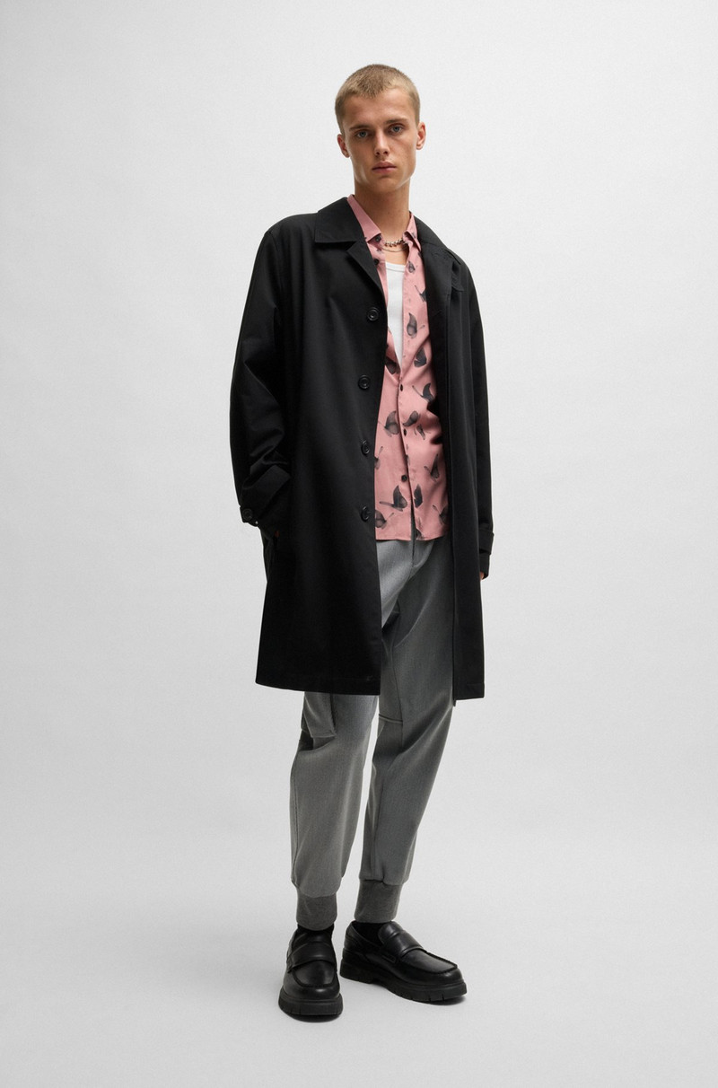 HUGO RELAXED-FIT SHIRT IN SEASONAL-PRINT POPLIN outlook