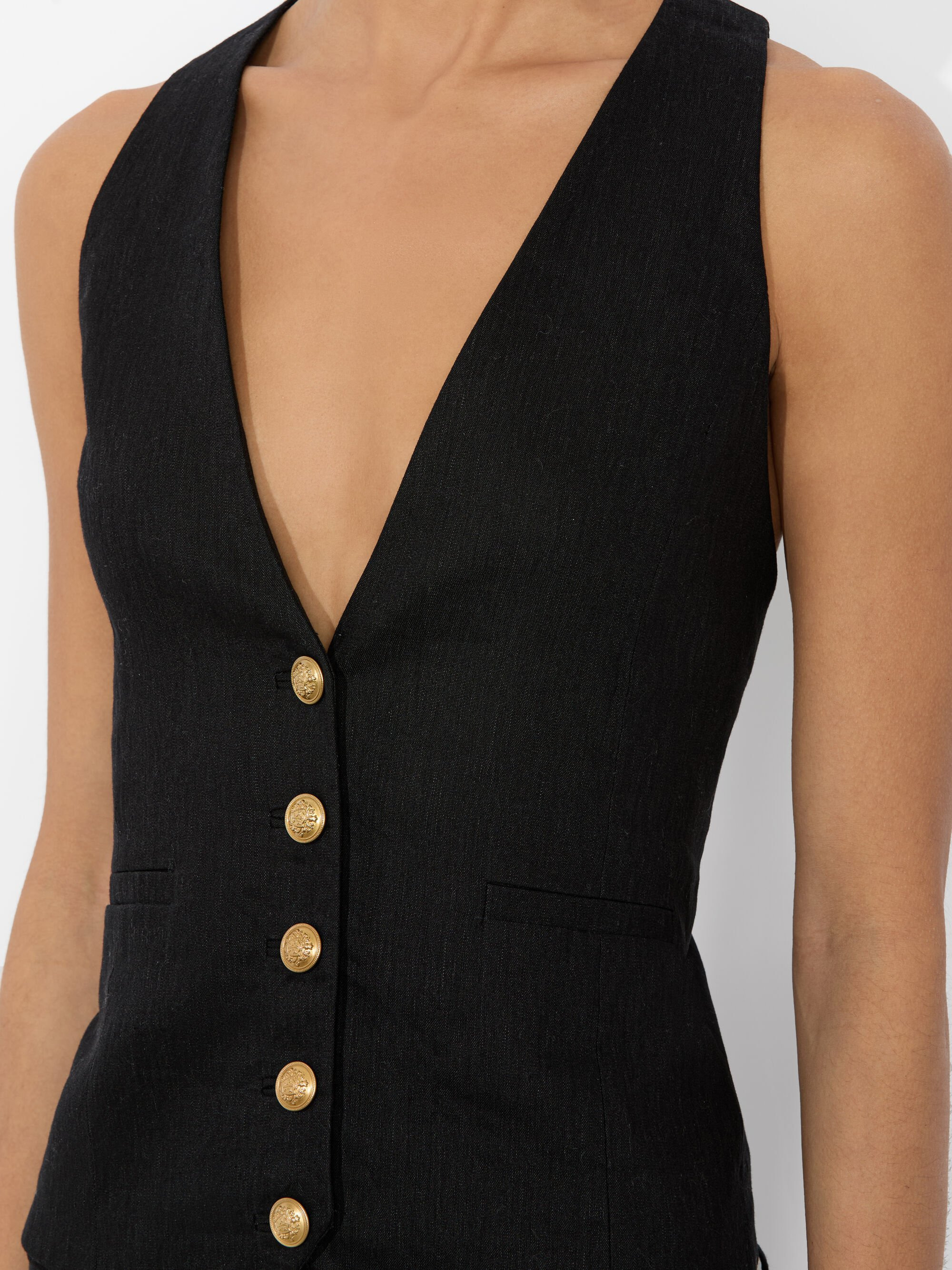MAZIE LINEN VEST - 5