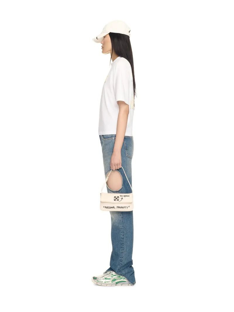 Off-White White Jitney 0.7 Quote Shoulder Bag outlook