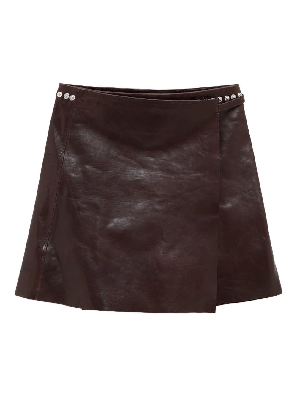 leather mini skirt - 1