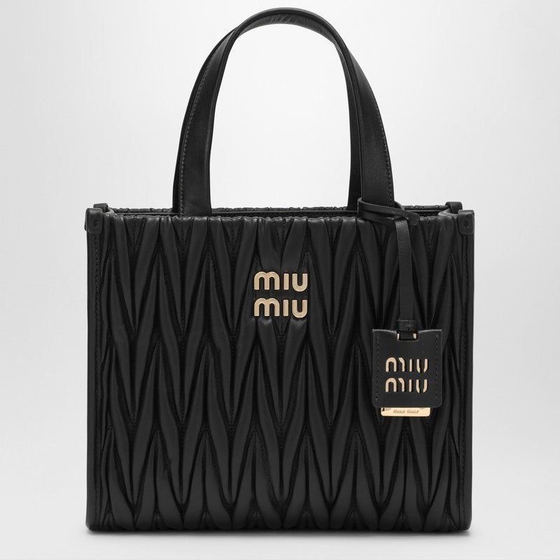 Miu Miu Black Quilted Shopping Bag Women - 1