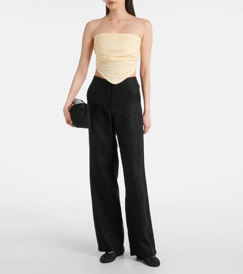 FAITHFULL Antibes strapless linen top outlook