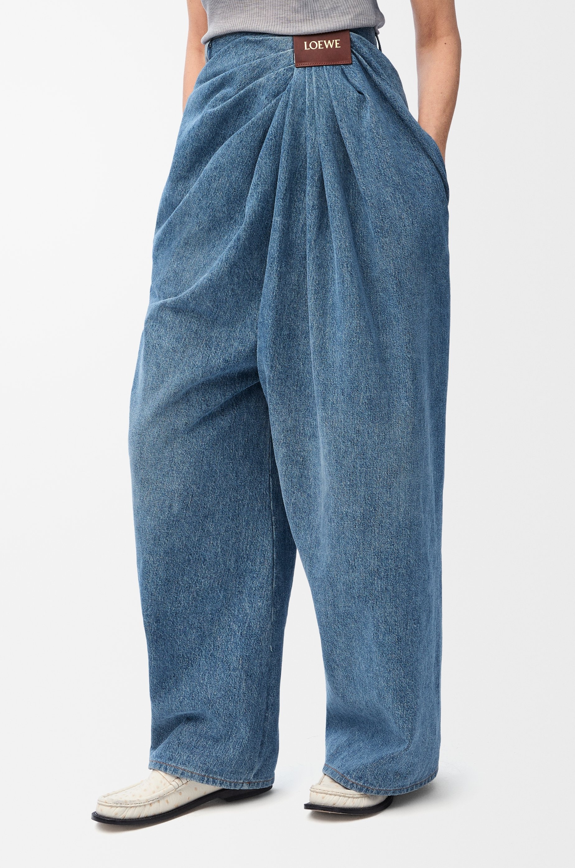 Draped jeans in denim - 3
