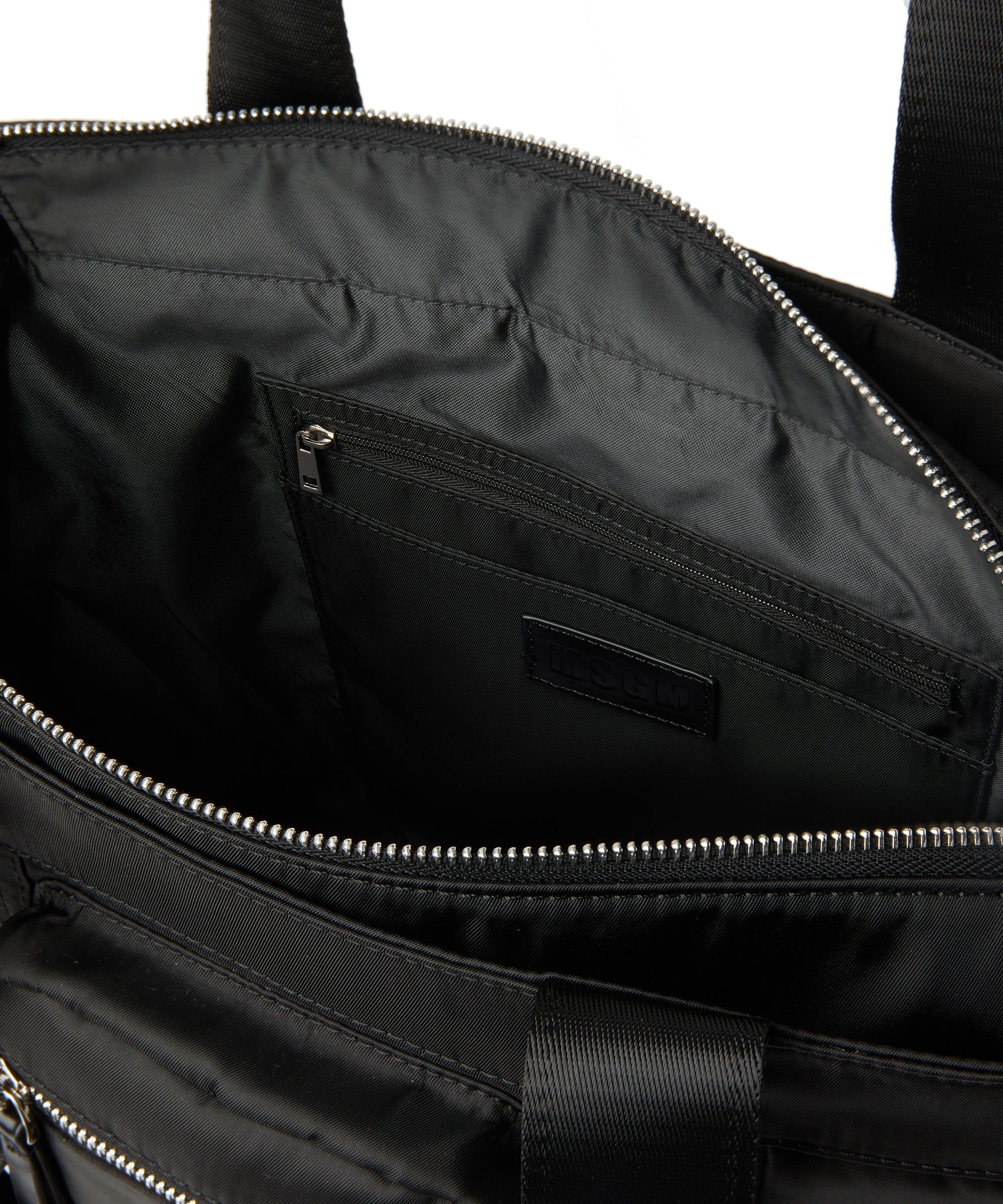 Multi-pocket nylon tote bag - 4