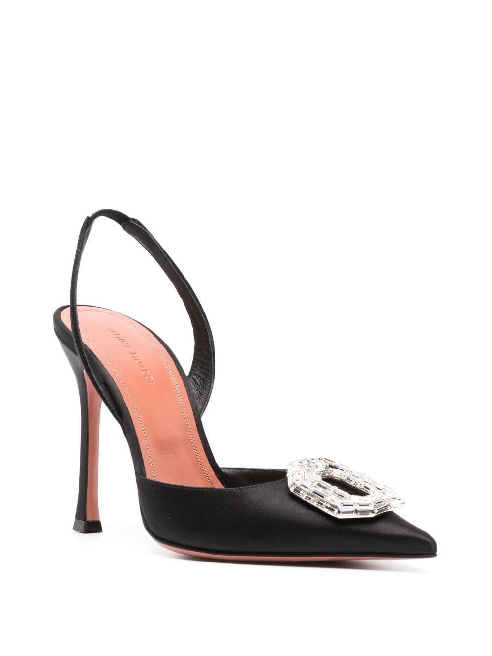 105mm Camelia crystal-buckle pumps - 2
