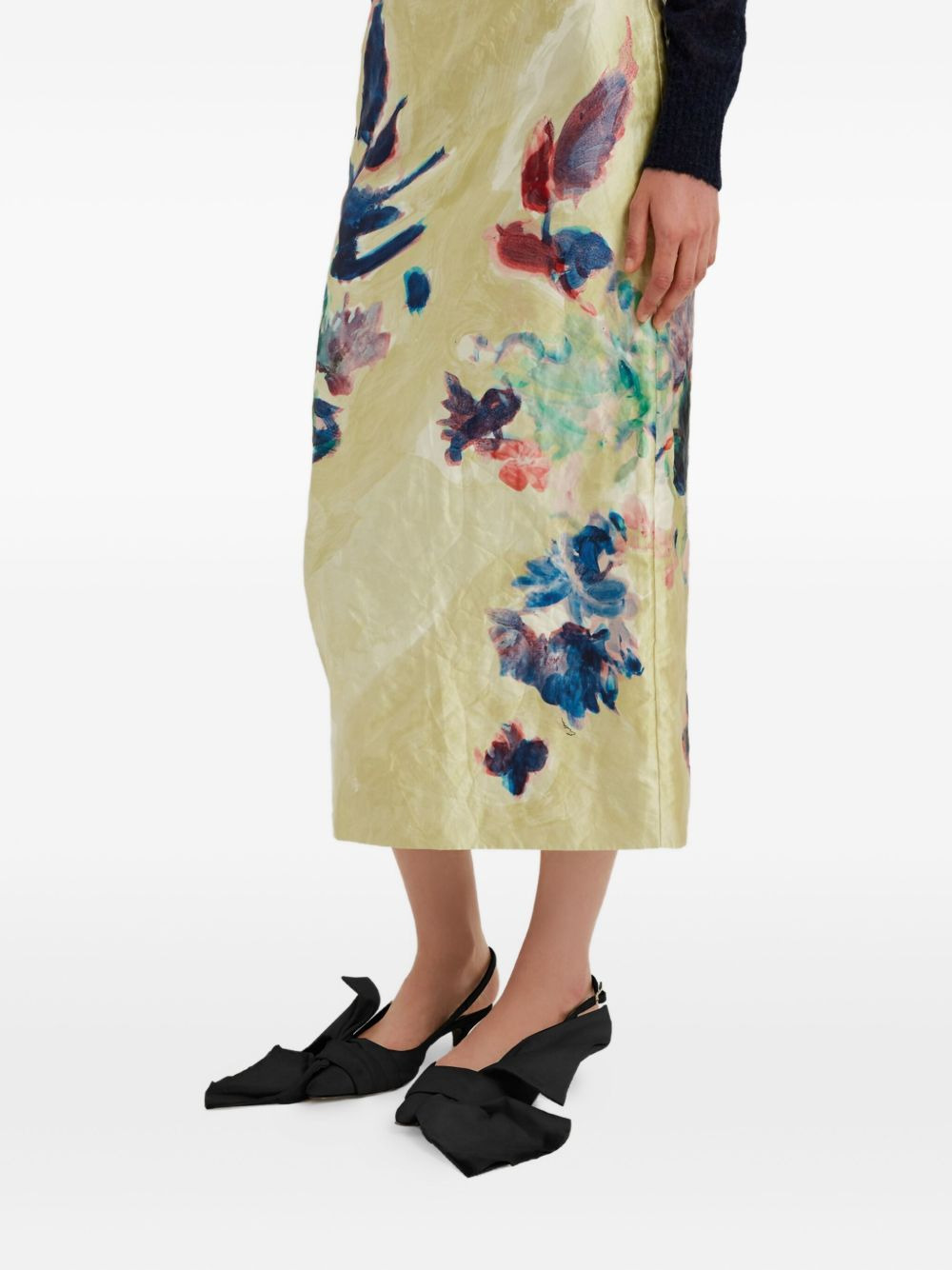 floral-print midi skirt - 5