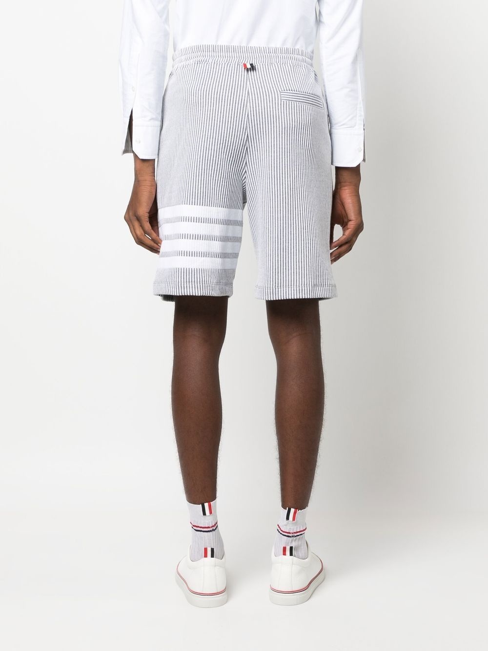 4-Bar stripe seersucker shorts - 4