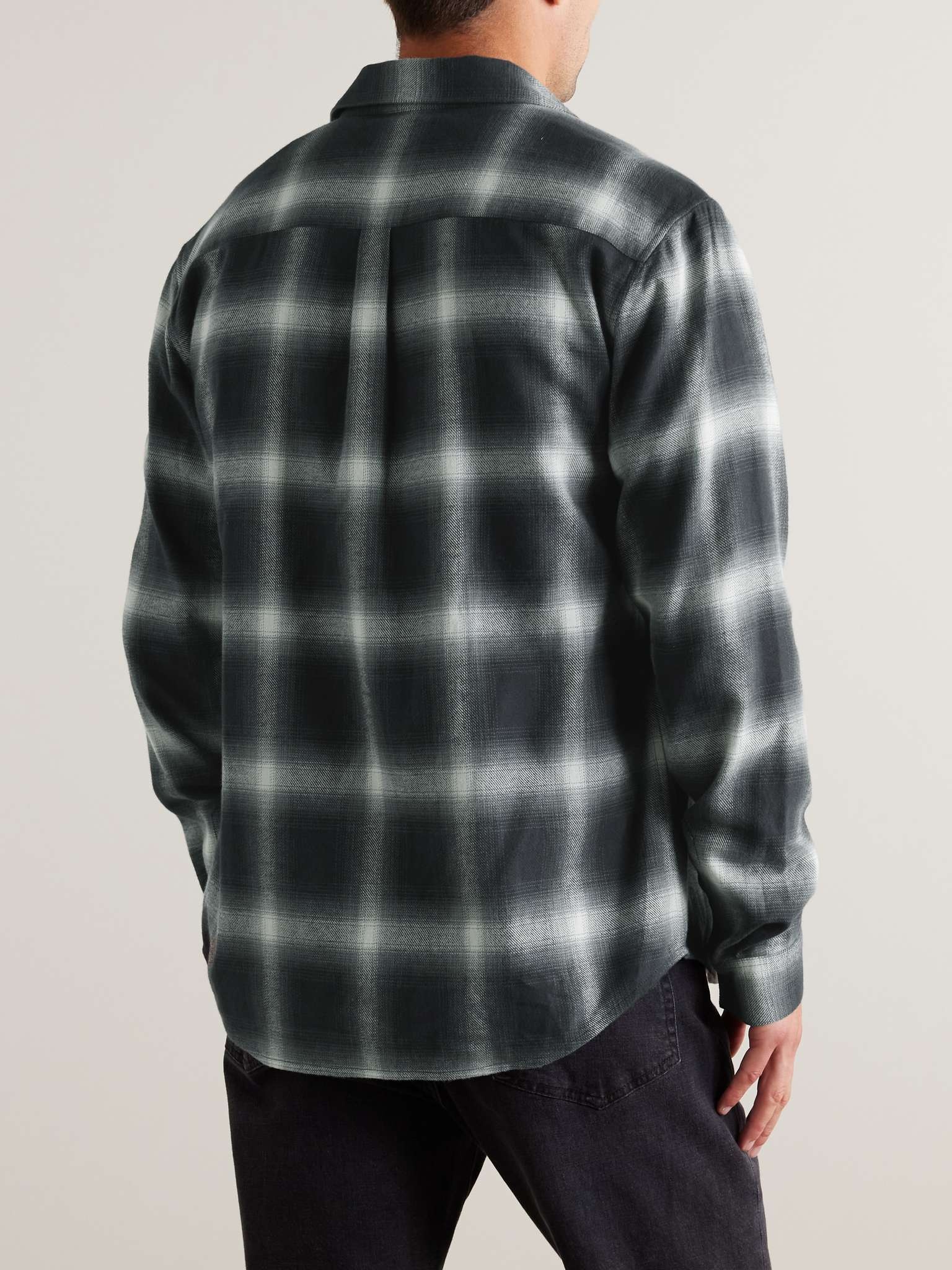 Checked Brushed Cotton-Flannel Shirt - 3