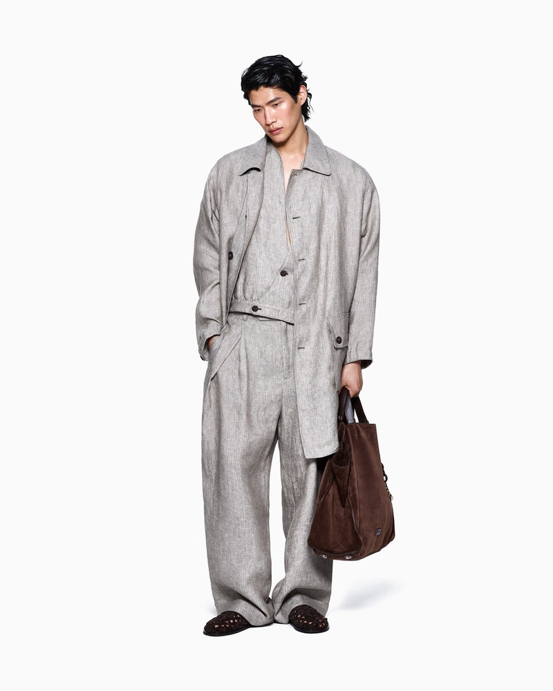 MÉLANGE LINEN PEA COAT 2