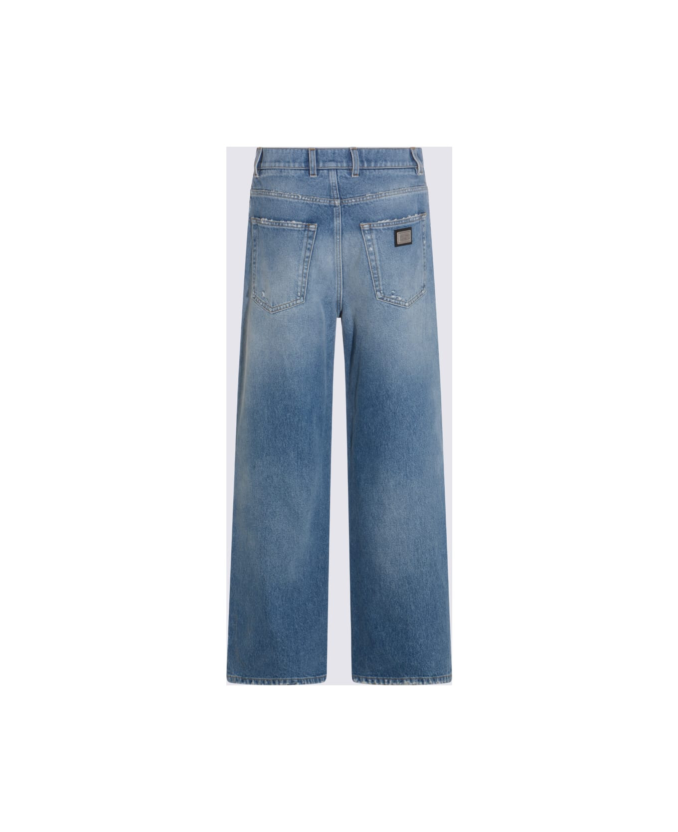 Blue Cotton Jeans - 2