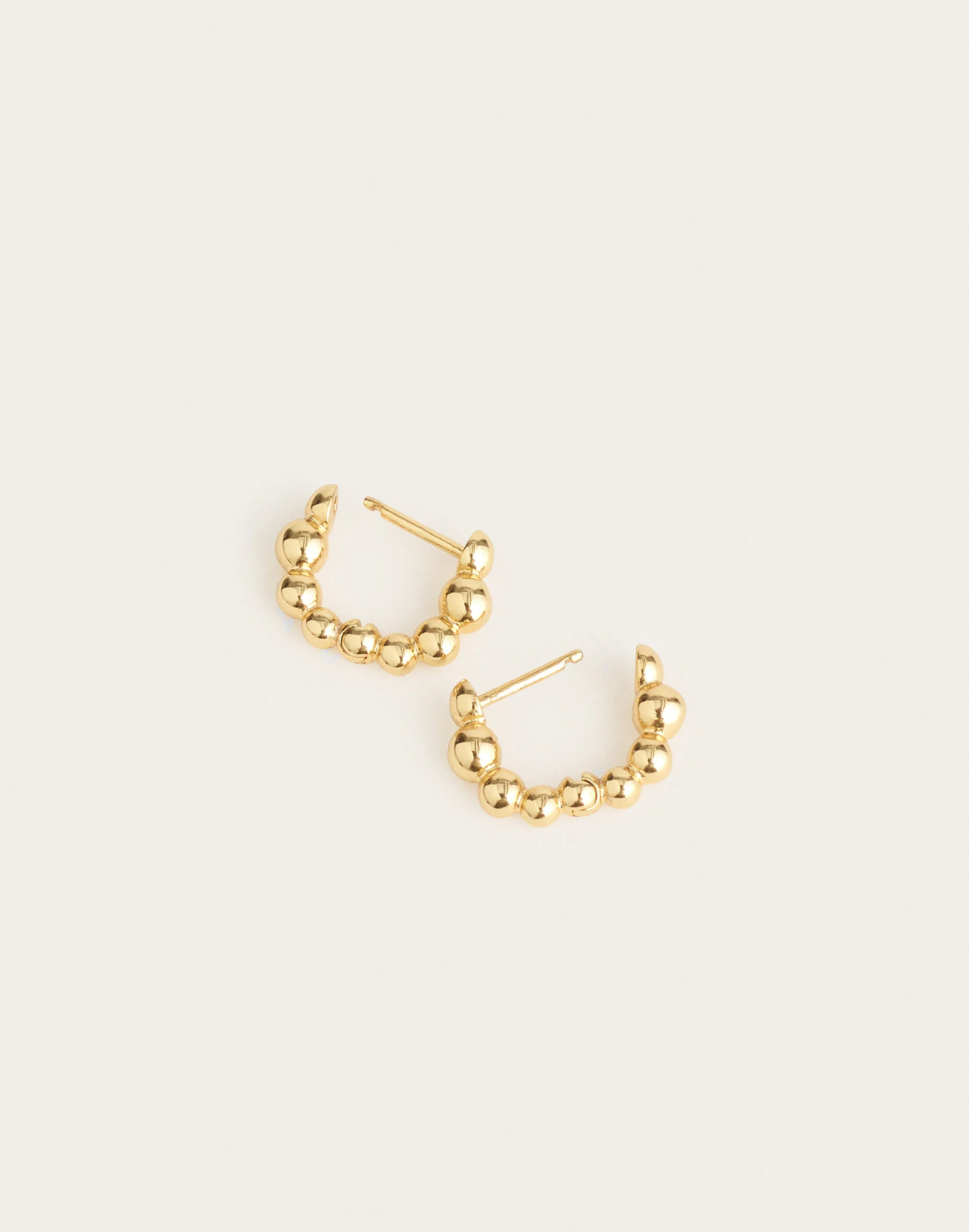 Graduated Bauble Huggie Hoop Earrings - 1