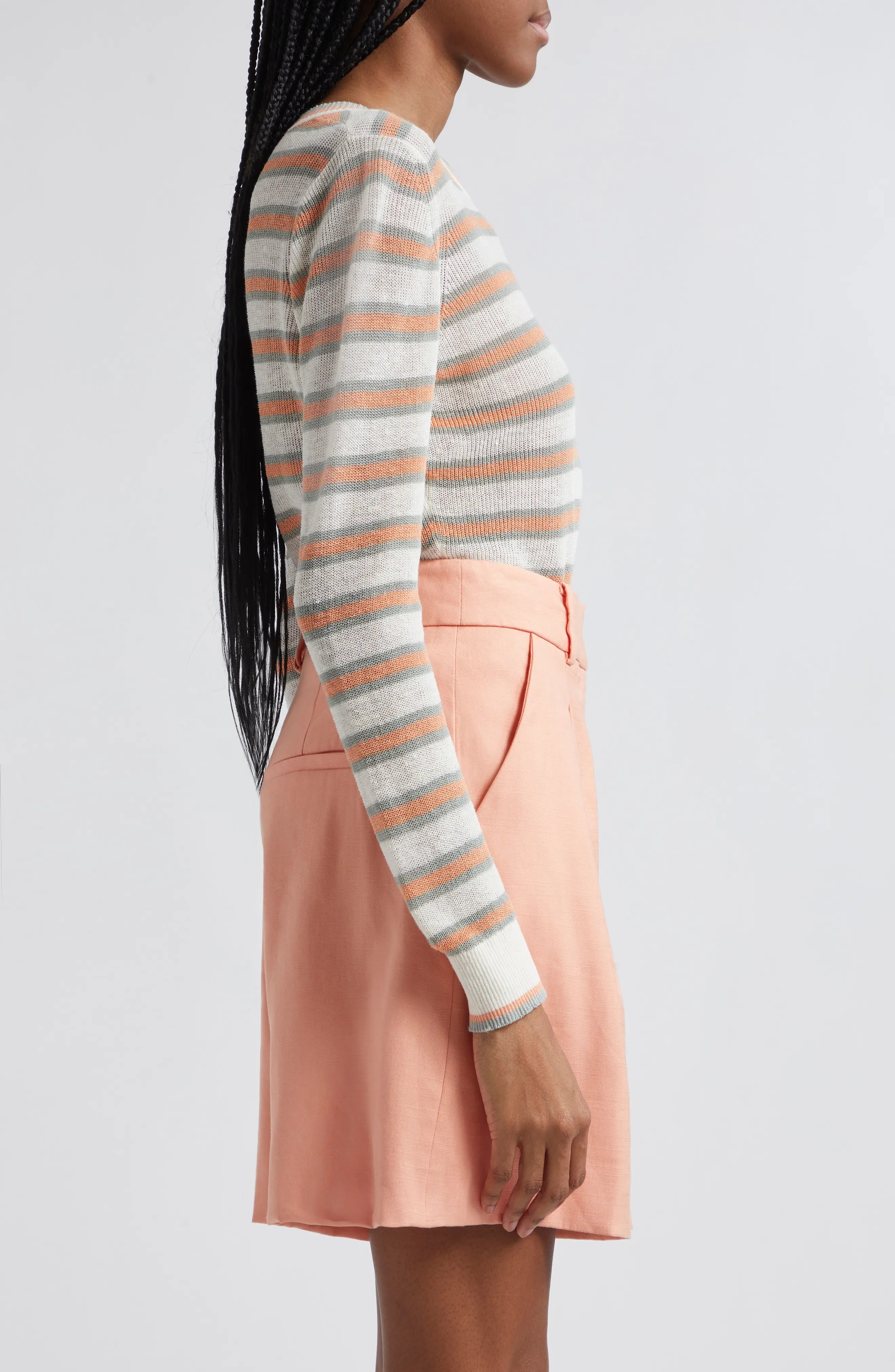 Magellan Stripe Linen Blend Sweater - 3