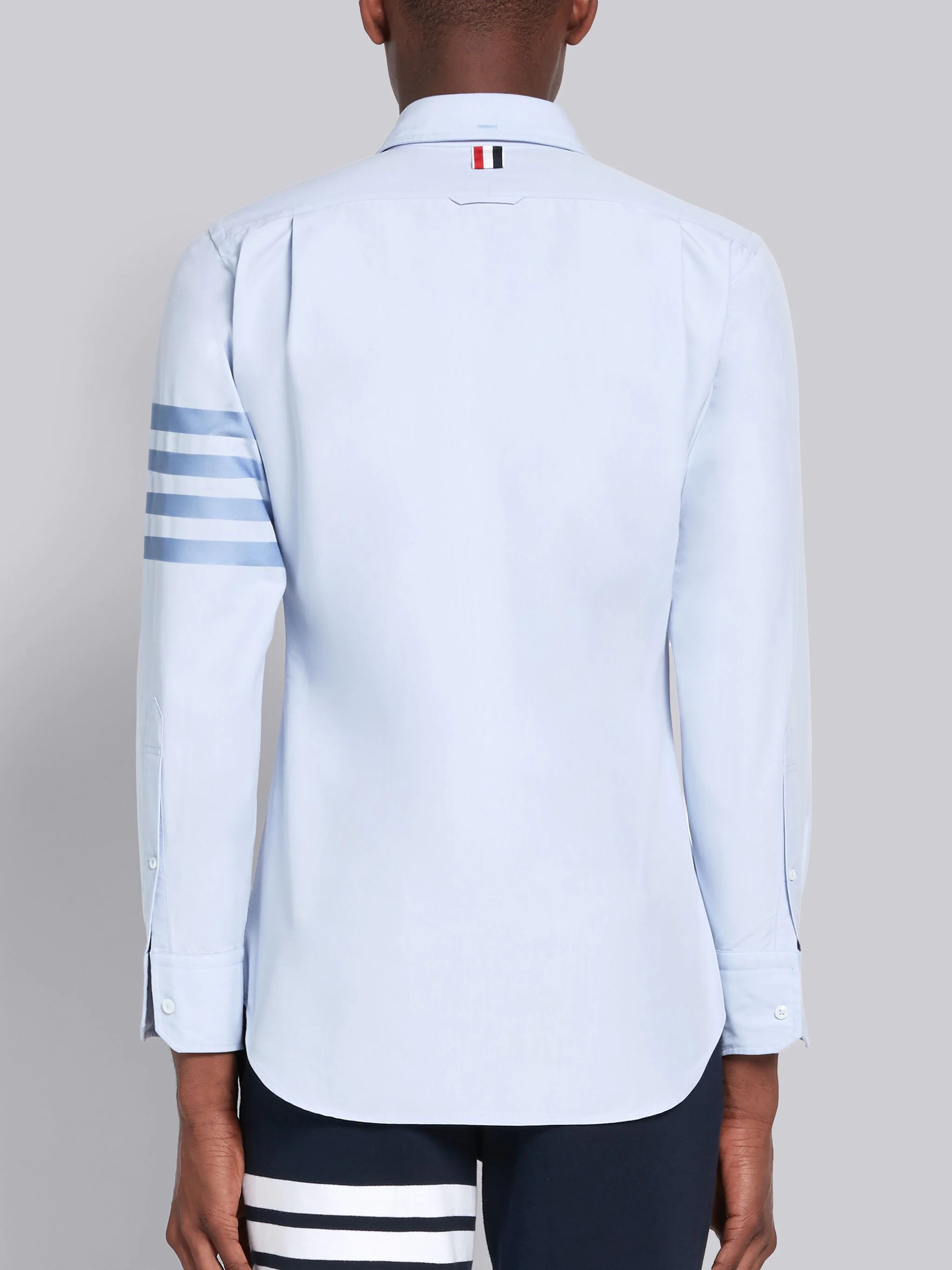 Thom Browne 4-bar Solid Rwb Stripe Shirt - Blue