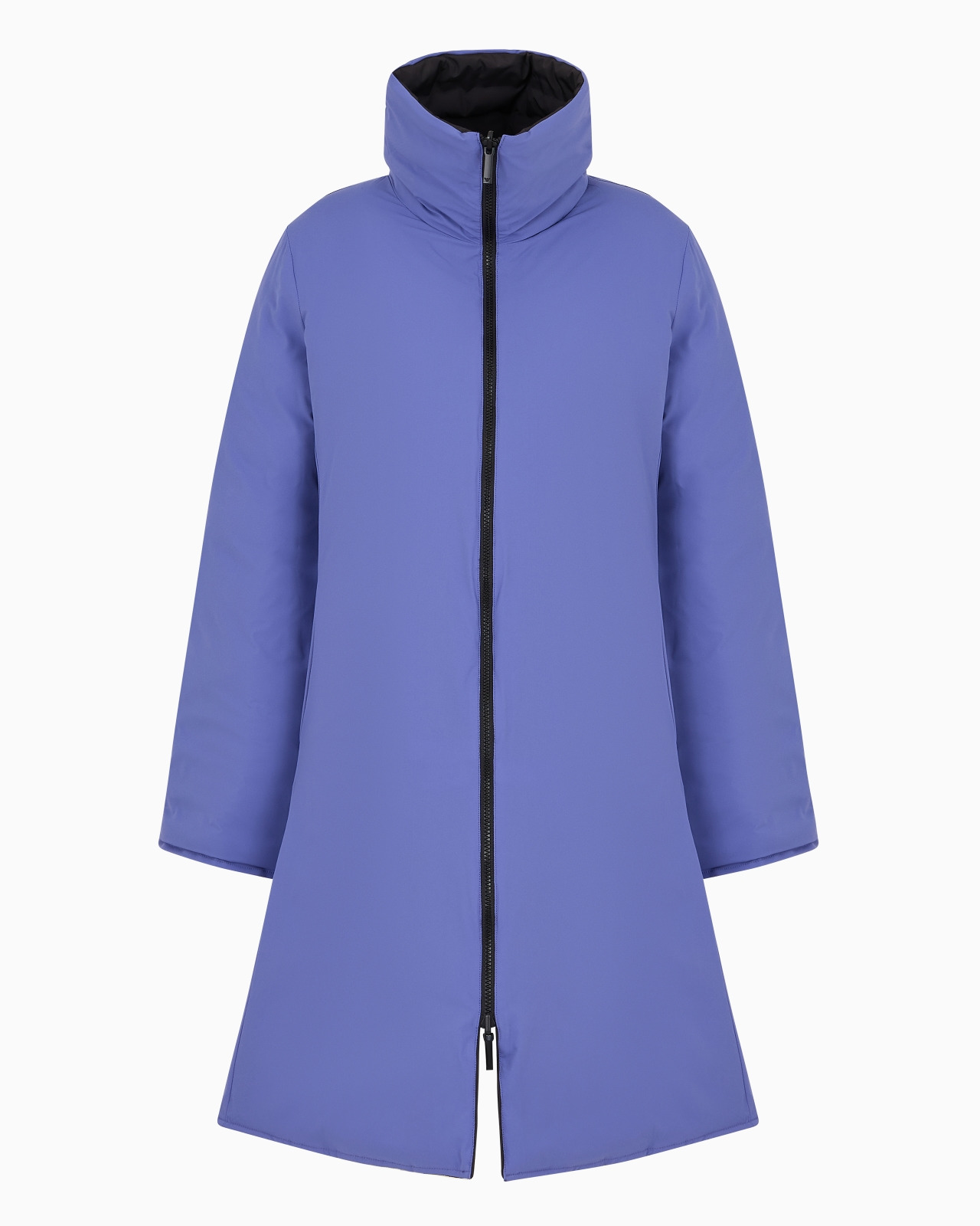 Water-repellent, reversible three-quarter length jacket in wavy quilted nylon - 5