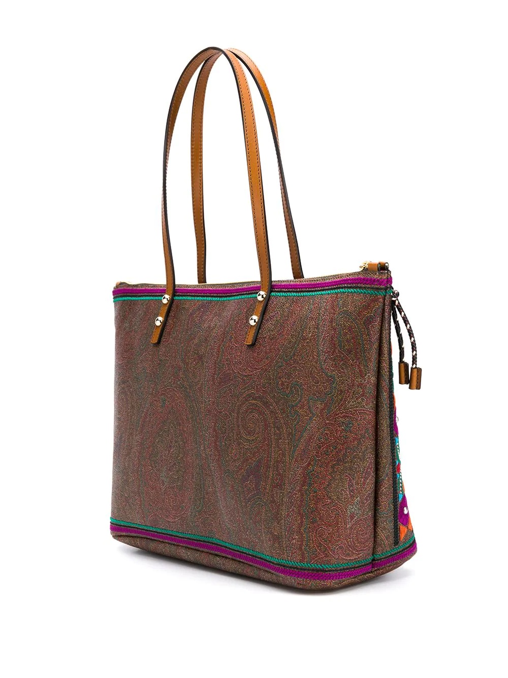 embroidered paisley tote - 3