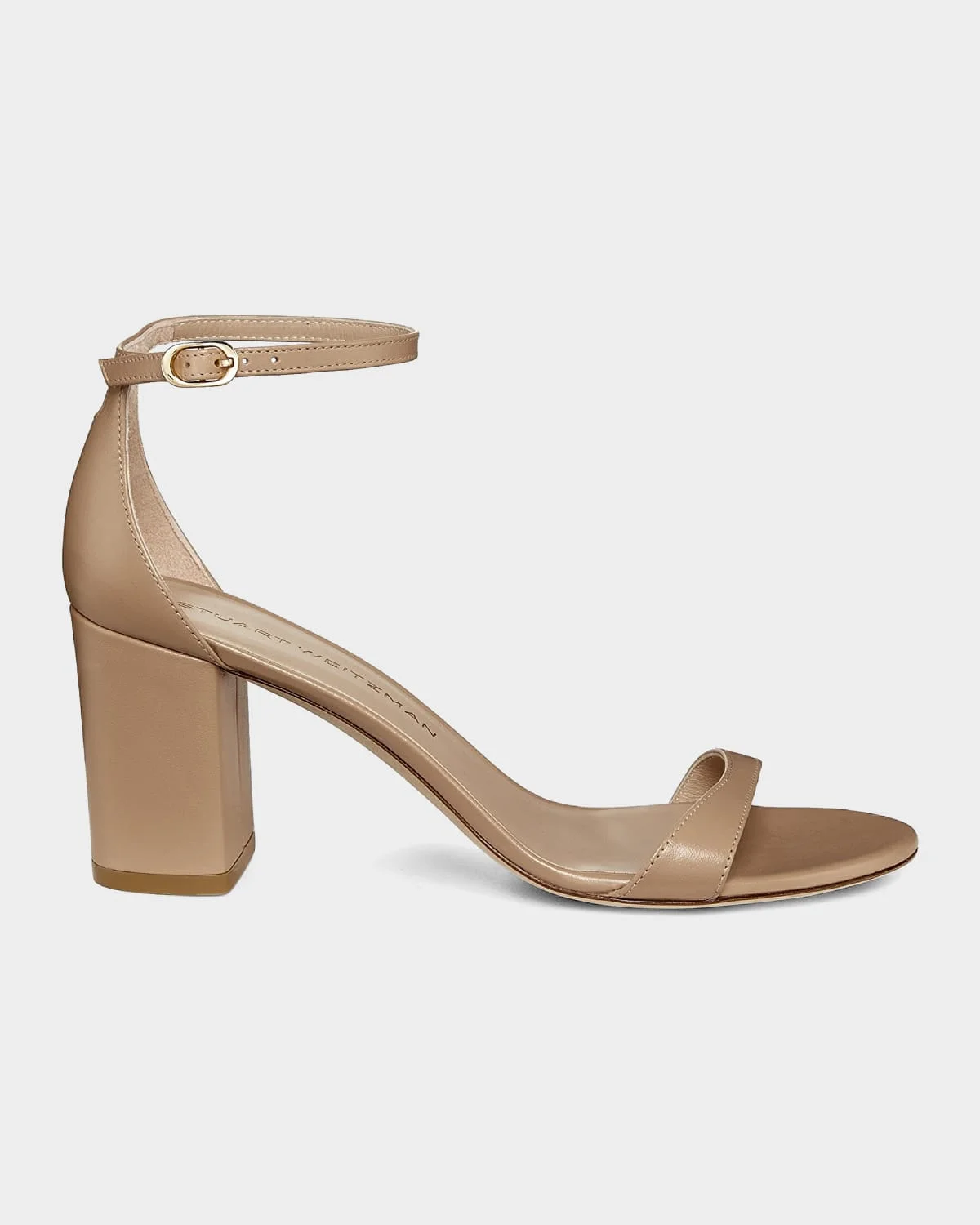 75mm Nudist Leather Ankle-Strap Sandals - 1