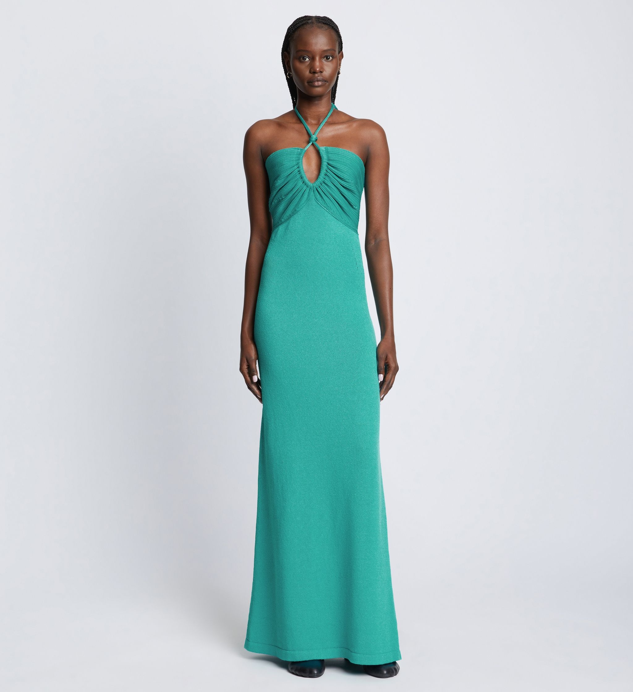 Textured Knit Halter Dress - 2