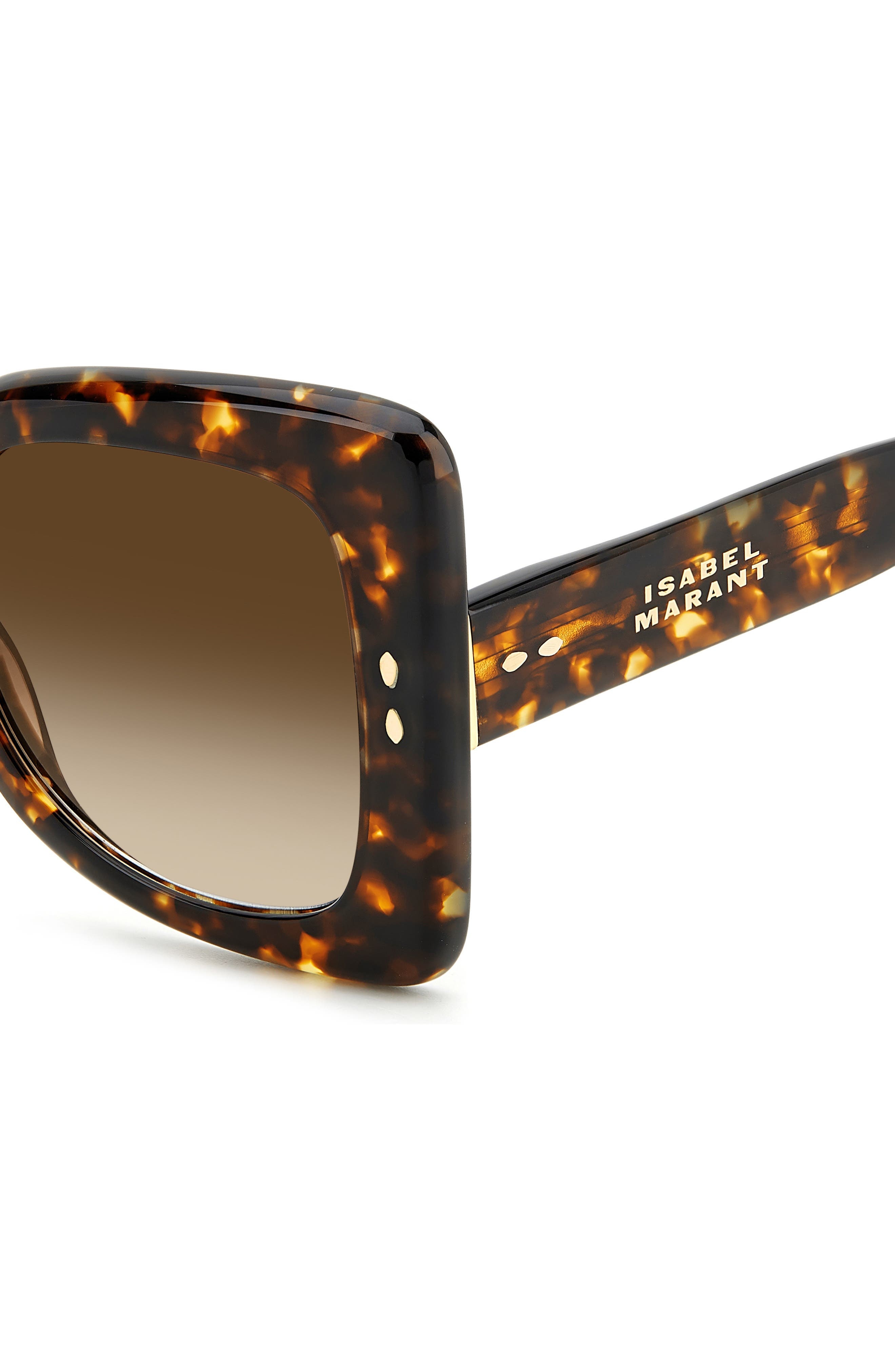 The New 52mm Gradient Square Sunglasses in Havana/Brown Gradient - 3