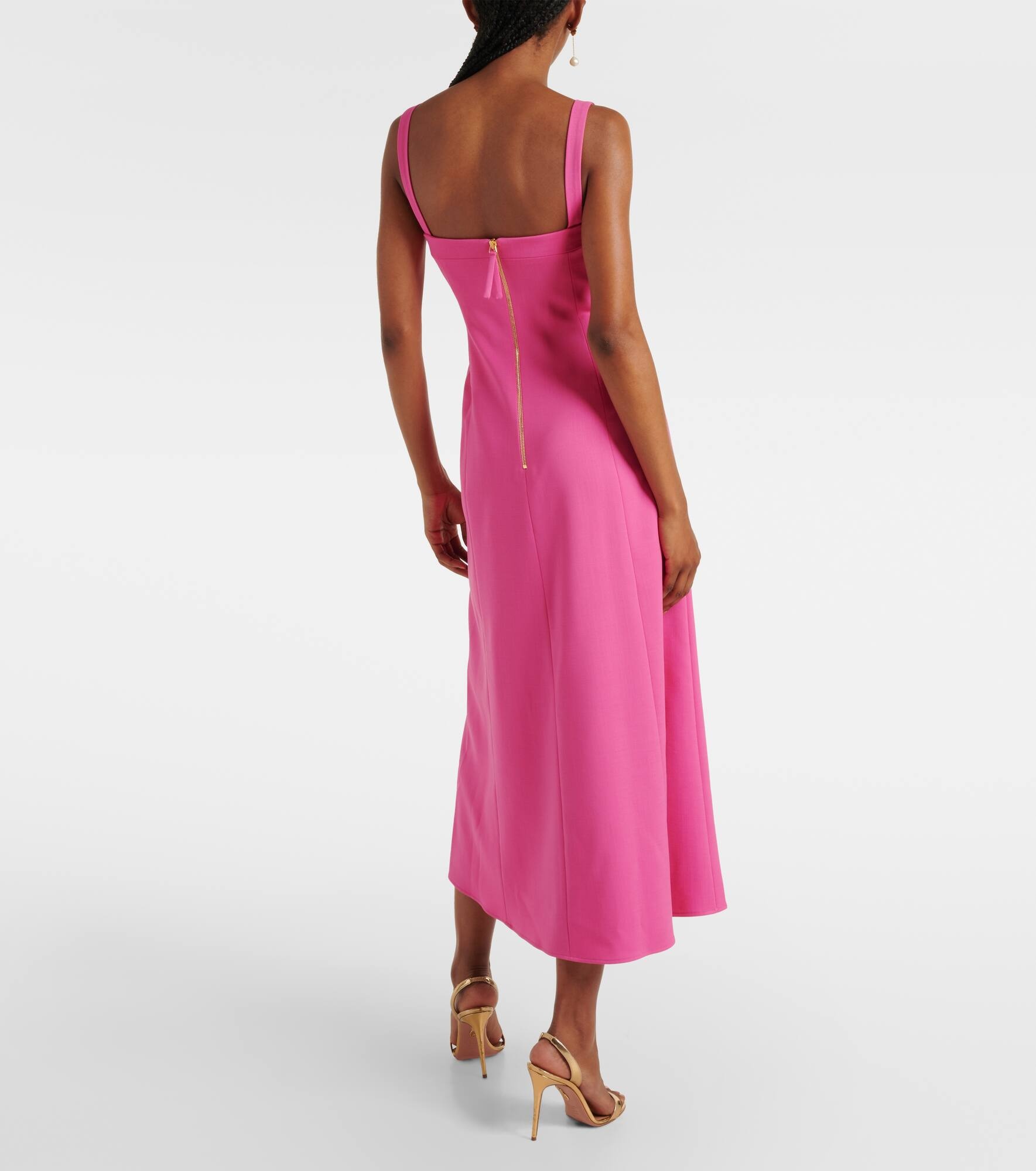 Bustier wool-blend midi dress - 3
