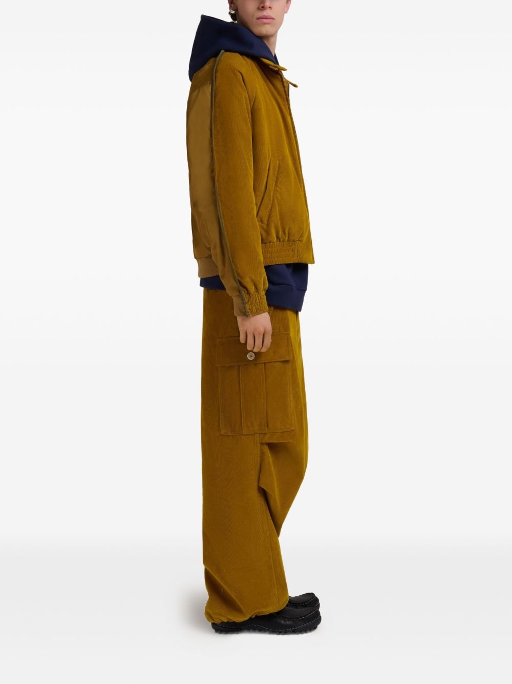 corduroy zip-up jacket - 3