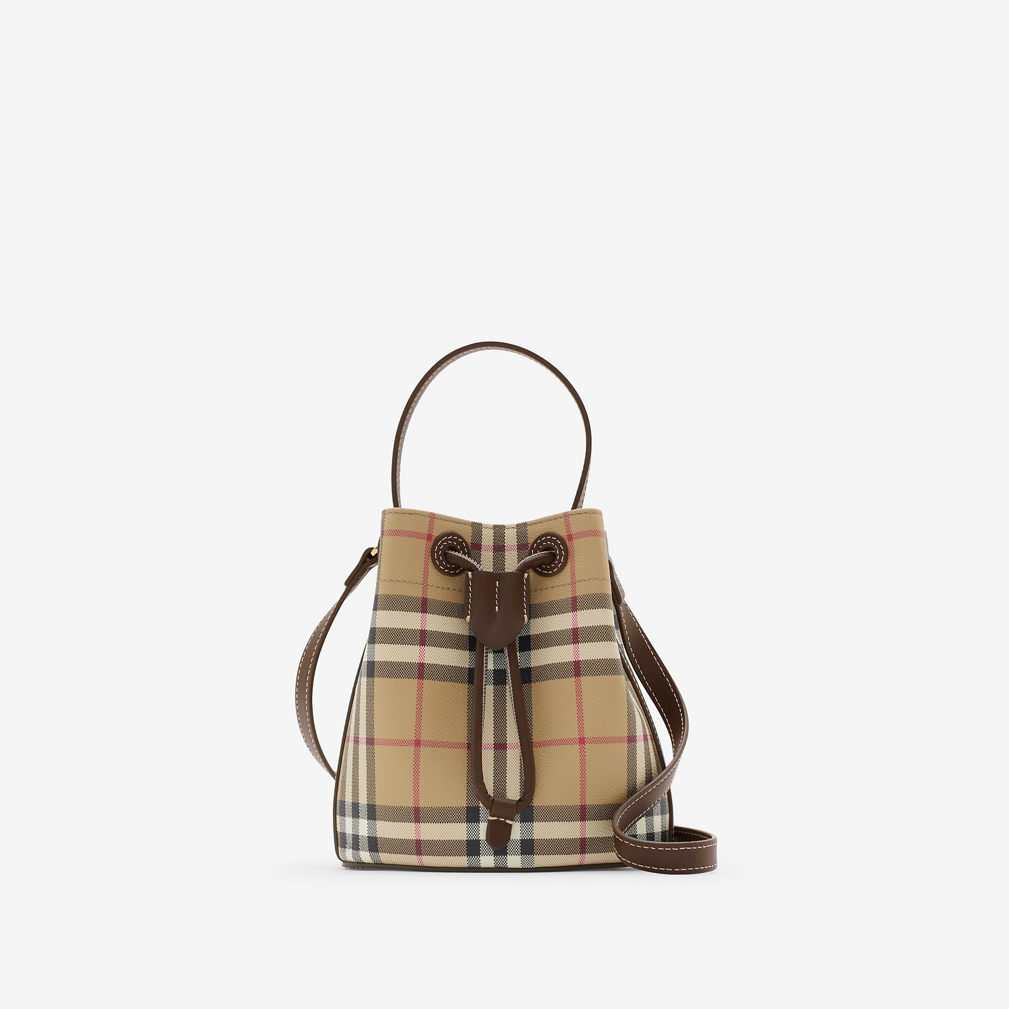 Mini Check Bucket Bag - 1