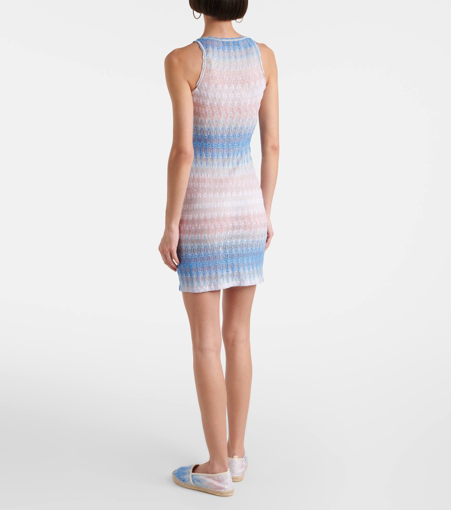 Zigzag ombré lamé minidress - 3