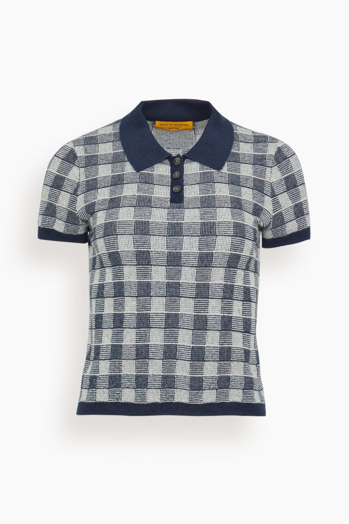 Gingham Shrunken Polo in Midnight Combo - 5