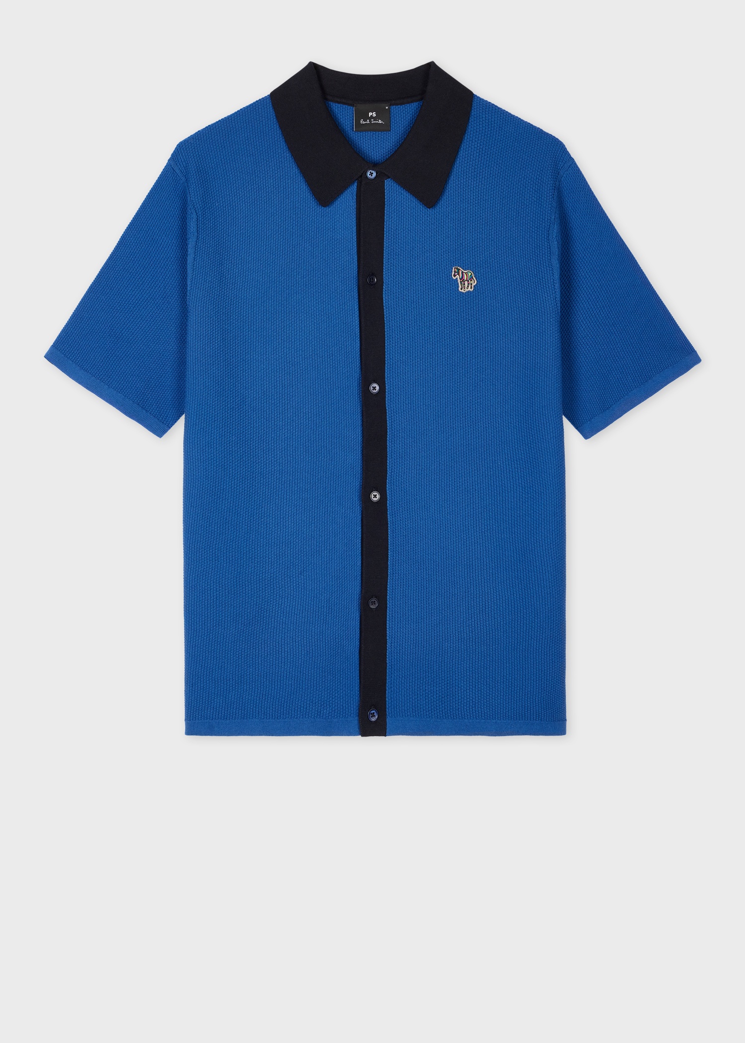 Blue Zebra Logo Knitted Cotton Shirt - 1