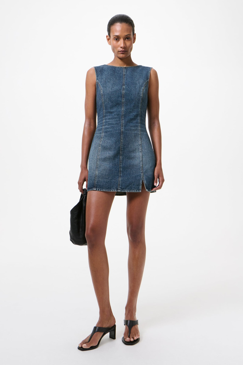 Our Legacy Pliant Dress Vienna Blue Wash Denim outlook