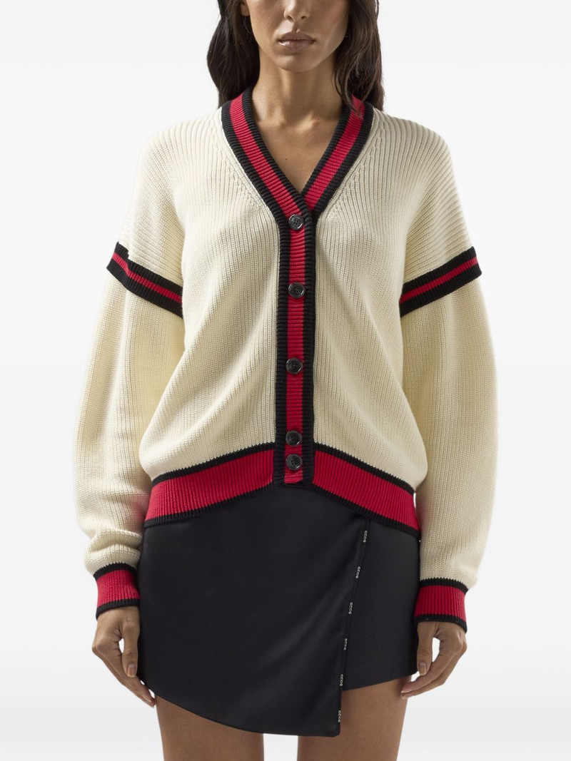 logo-print cardigan 3