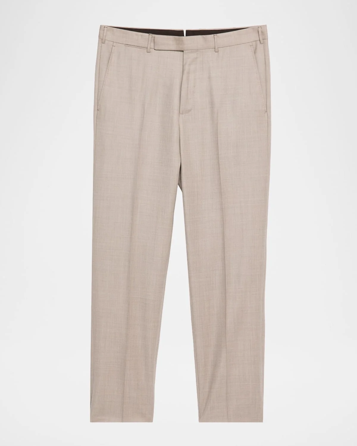 Men's Cavalry Twill Sharkskin Flat-Front Trousers - 1