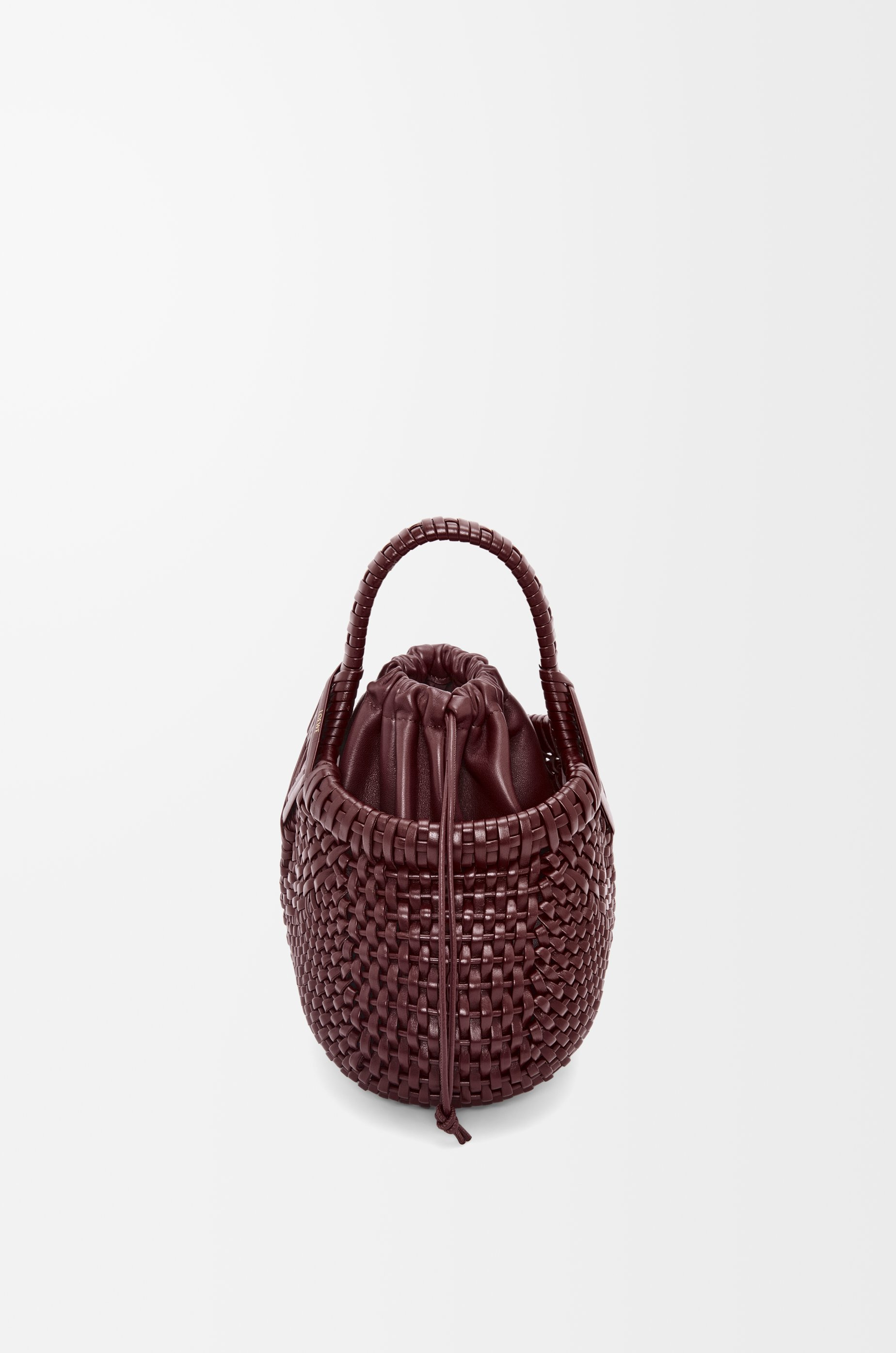 Mini Diamond round basket in calfskin - 5