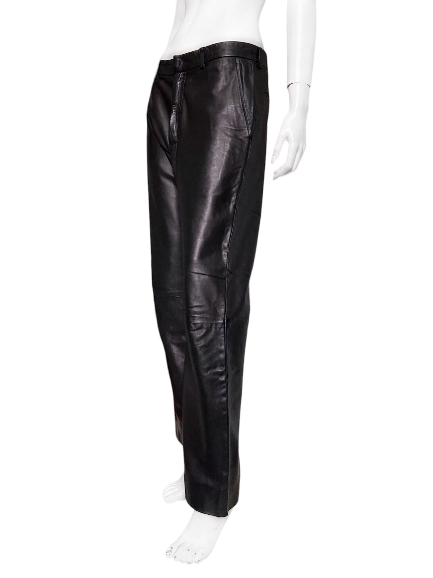 Gucci Tom Ford Men’s Lambskin Leather Trousers Pants 46 - 5