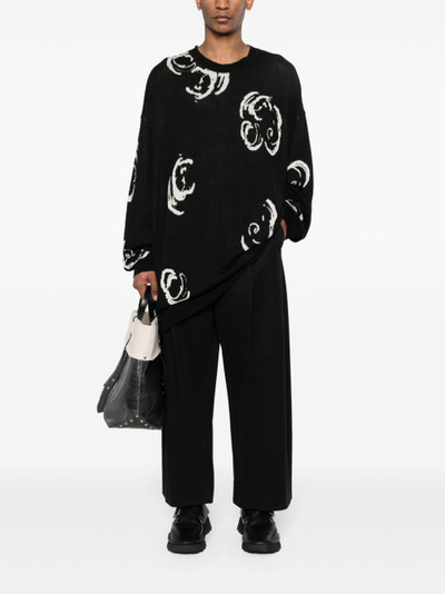 Yohji Yamamoto patterned-jacquard jumper outlook