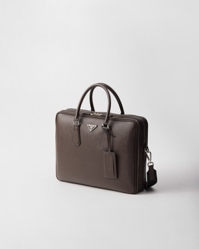 Prada Saffiano leather briefcase outlook