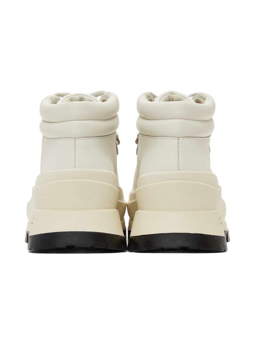 SSENSE Exclusive Off-White Leather Hiking Boots - 4