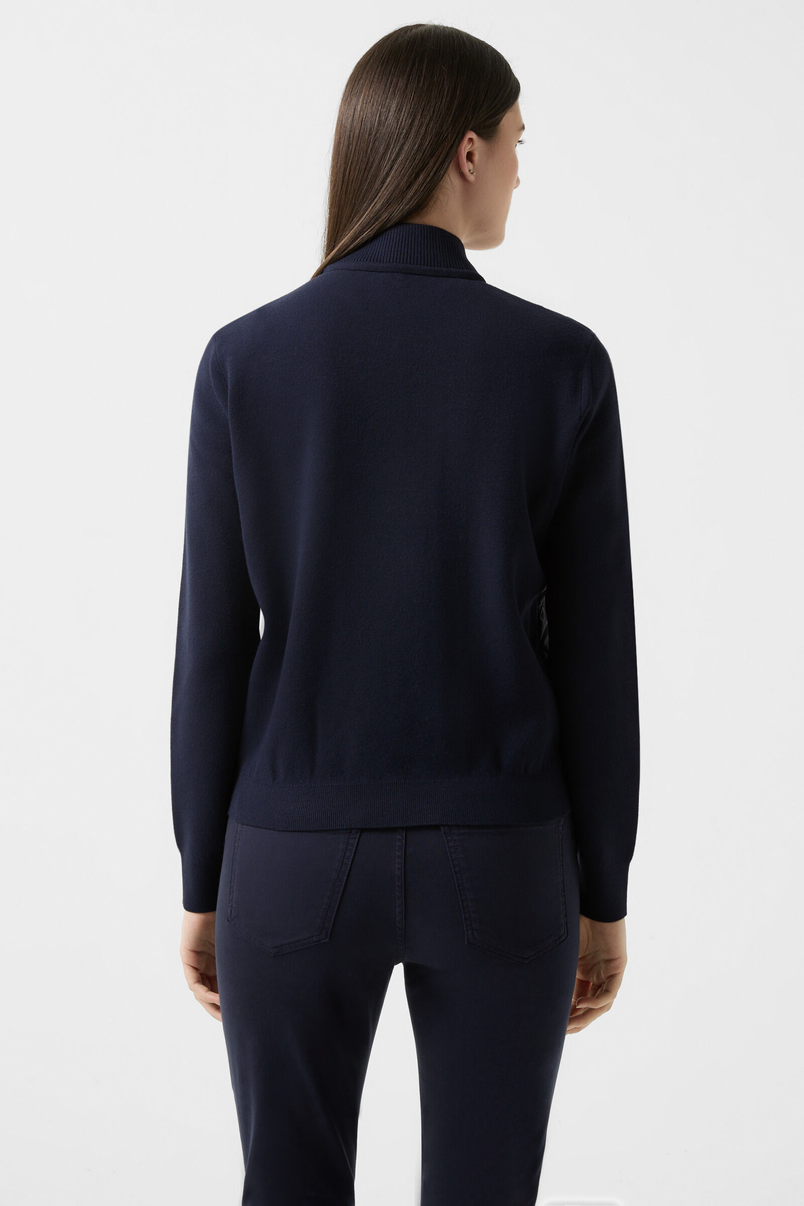 Becca hybrid knit jacket in Navy blue - 3