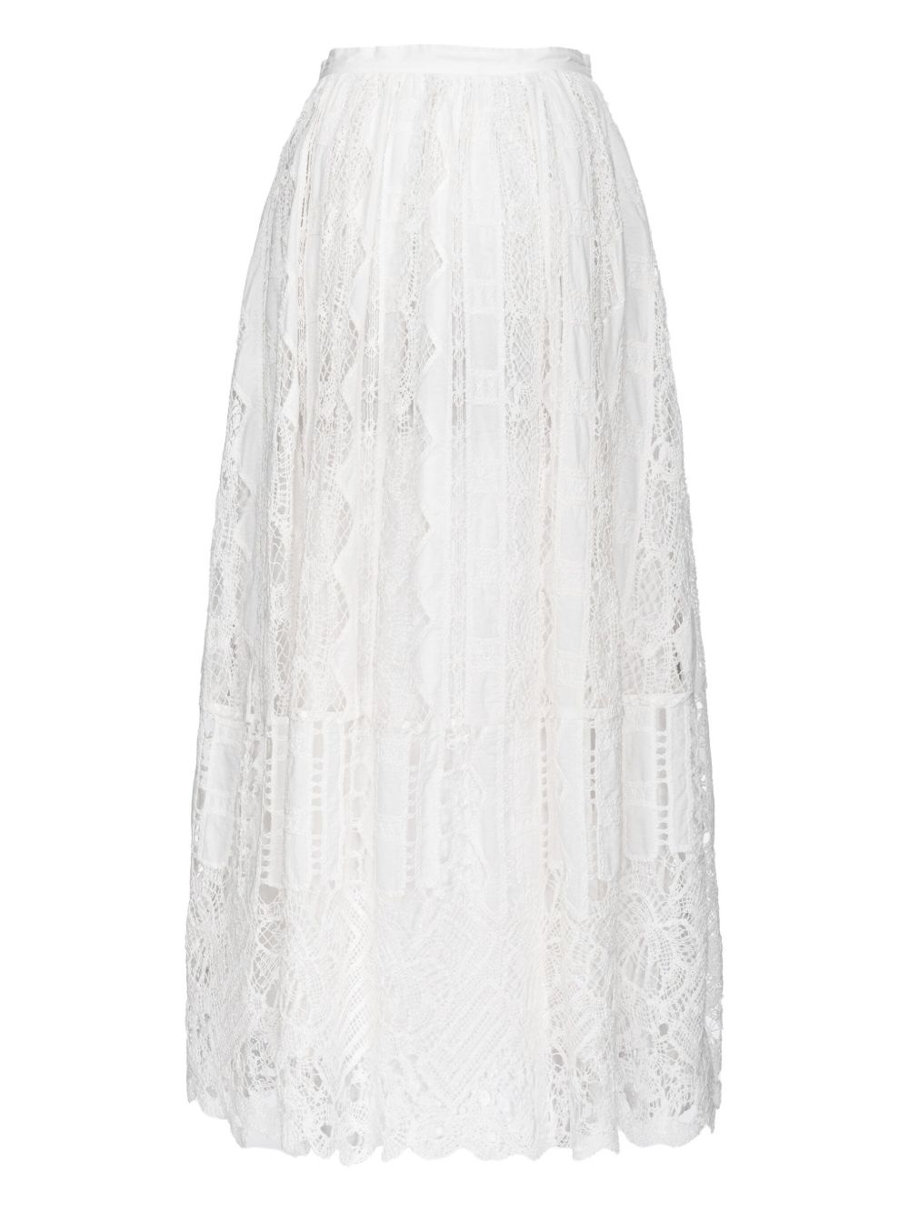 lace-overlay skirt - 2