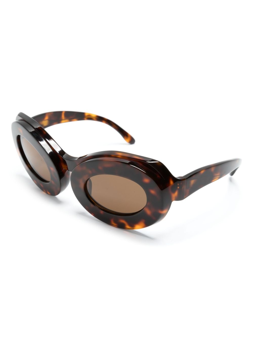 tortoiseshell oval-frame sunglasses - 2